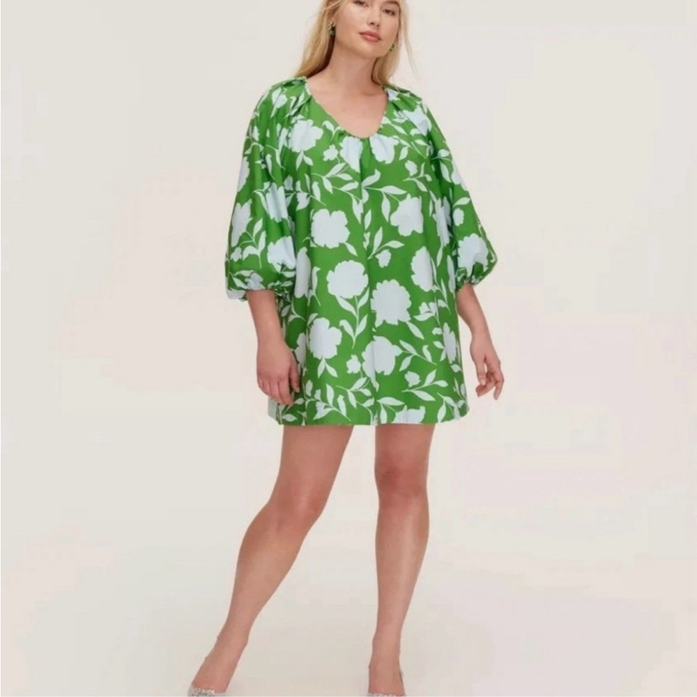 Target x Kate Spade Rose Poplin Green Mini Dress